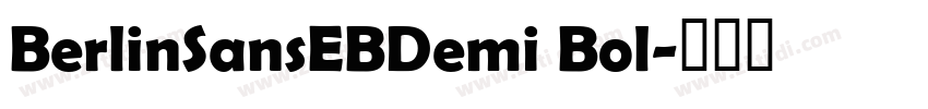 BerlinSansEBDemi Bol字体转换